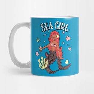 Sea Girl Beach Underwater Ocean Mug